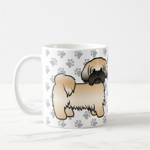 Gold mit schwarzer Maske Shih Tzu Niedlicher Carto Kaffeetasse