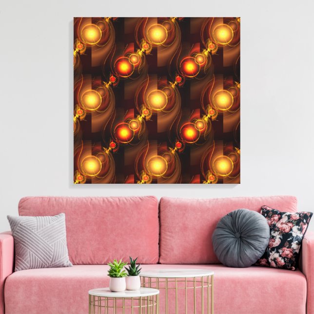 Gold Modern Boho Elegant Abstract Art Pattern #501 Leinwanddruck (Insitu (Wohnzimmer))