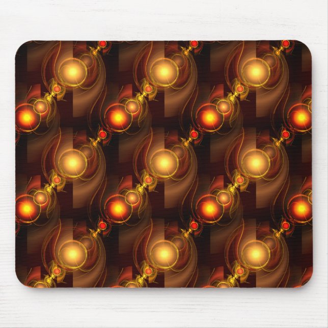 Gold Modern Boho Elegant Abstract Art Pattern #501 Mousepad (Vorne)
