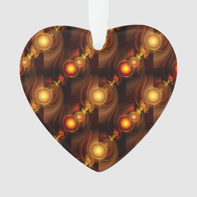 Gold Modern Boho Elegant Abstract Art Pattern #501 Ornament (Vorderseite)