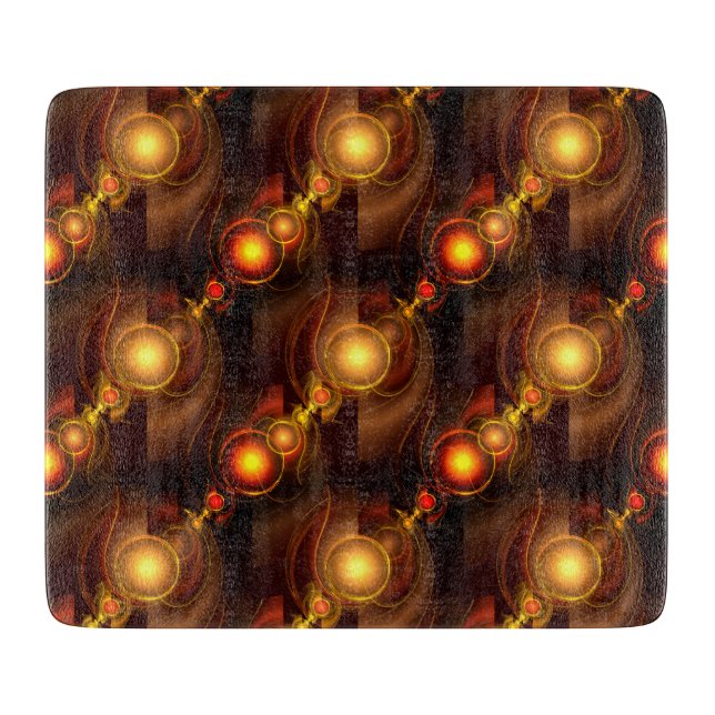 Gold Modern Boho Elegant Abstract Art Pattern #501 Schneidebrett (Vorderseite)
