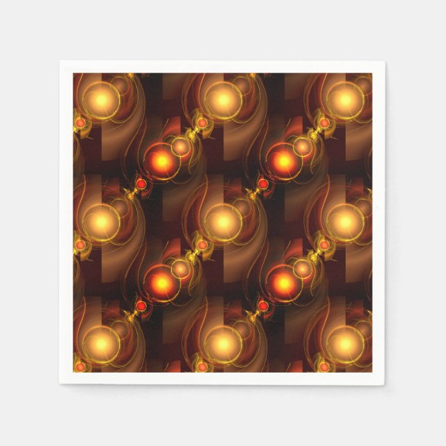 Gold Modern Boho Elegant Abstract Art Pattern #501 Serviette (Vorderseite)