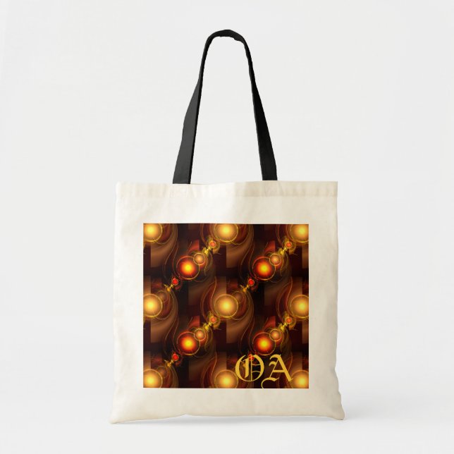 Gold Modern Boho Elegant Abstract Art Pattern #501 Tragetasche (Vorne)