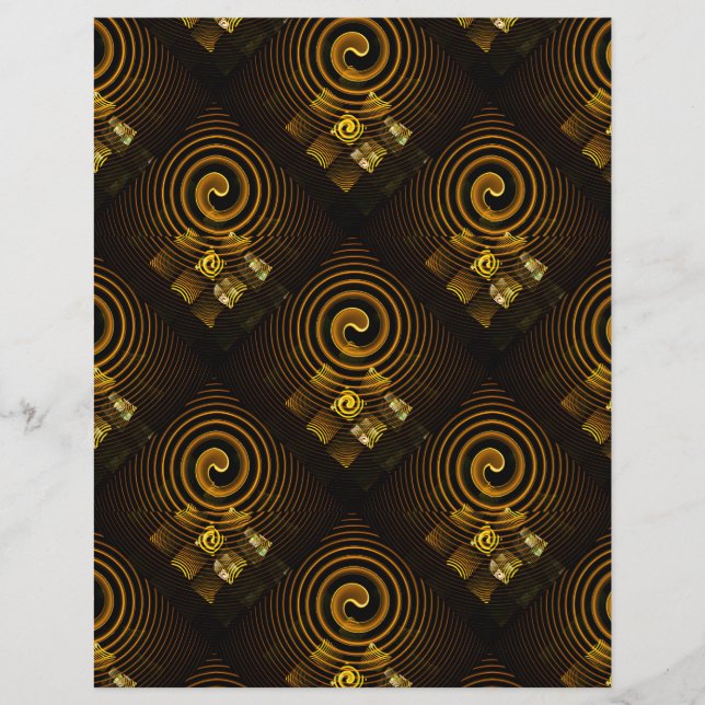 Gold Modern Boho Elegant Abstract Art Pattern #502 Flyer (Vorne)