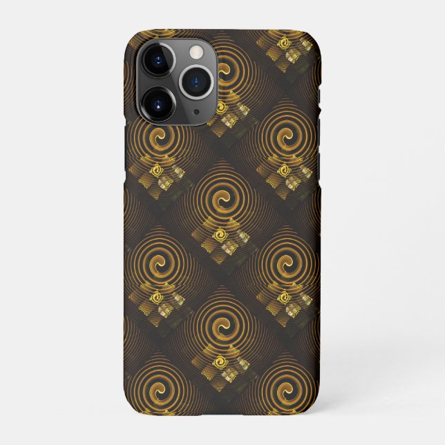 Gold Modern Boho Elegant Abstract Art Pattern #502 iPhone Hülle (Rückseite)