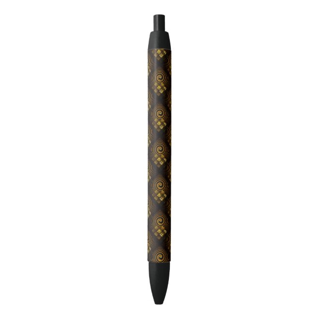 Gold Modern Boho Elegant Abstract Art Pattern #502 Kugelschreiber (Vorderseite Vertikal)