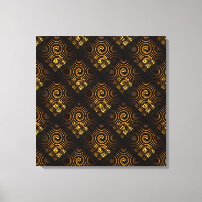 Gold Modern Boho Elegant Abstract Art Pattern #502 Leinwanddruck (Vorderseite)