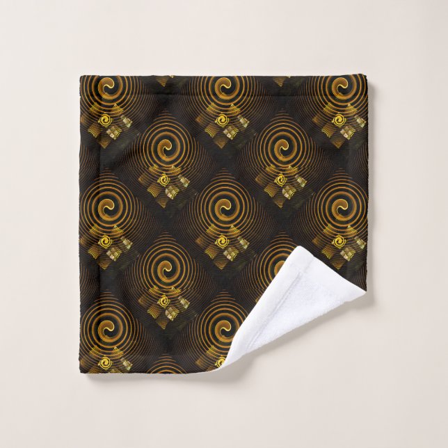 Gold Modern Boho Elegant Abstract Art Pattern #502 Waschlappen (Waschlappen)