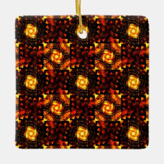 Gold Modern Boho Elegant Abstract Art Pattern #506 Keramikornament (Vorderseite)