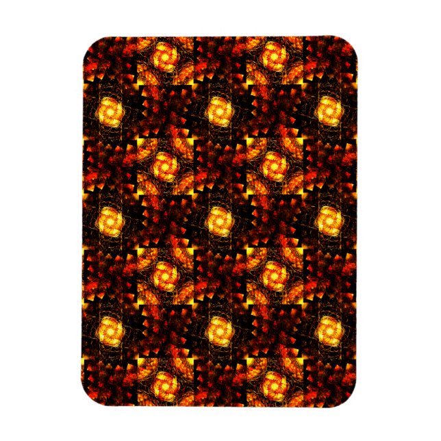 Gold Modern Boho Elegant Abstract Art Pattern #506 Magnet (Vertikal)