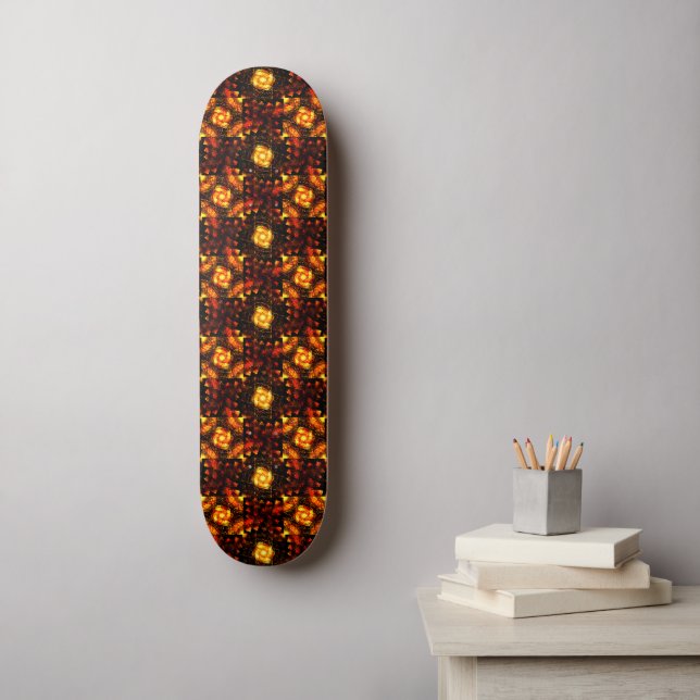 Gold Modern Boho Elegant Abstract Art Pattern #506 Skateboard (Wandkunst)