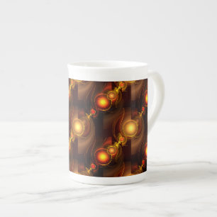 Gold Modern Boho Elegantes Abstrakte Kunst Muster Prozellantasse