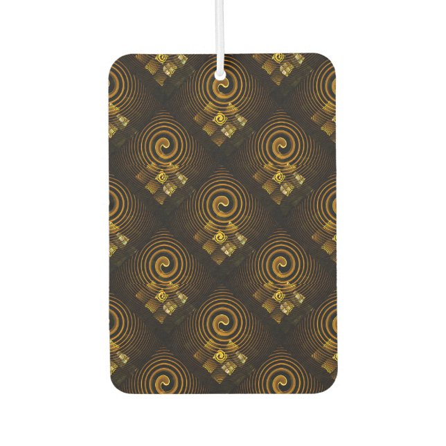 Gold Modern Boho Elegantes Abstrakte Kunstmuster # Autolufterfrischer (Vorderseite)