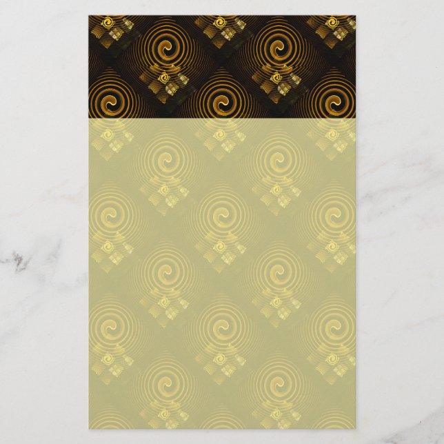 Gold Modern Boho Elegantes Abstrakte Kunstmuster # Briefpapier (Vorderseite)