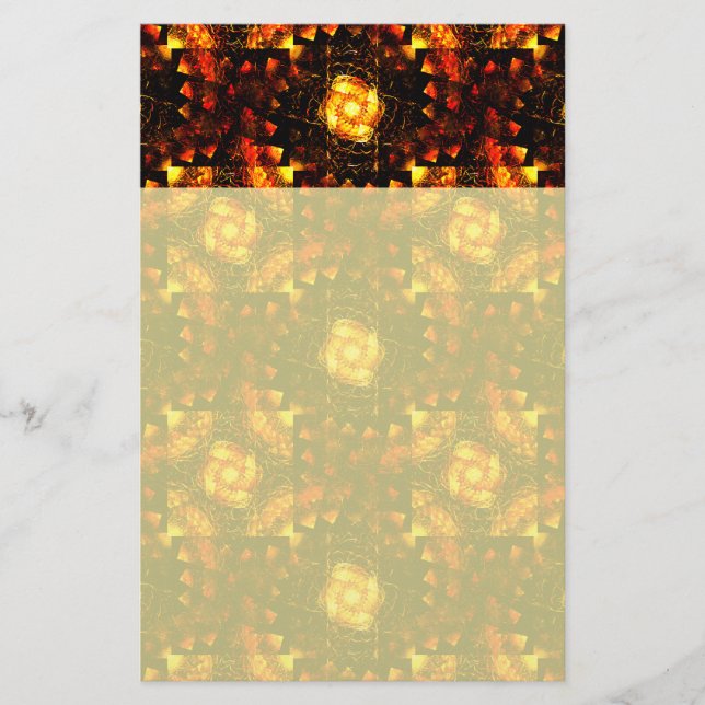Gold Modern Boho Elegantes Abstrakte Kunstmuster # Briefpapier (Vorderseite)