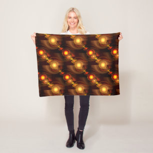 Gold Modern Boho Elegantes Abstrakte Kunstmuster # Fleecedecke