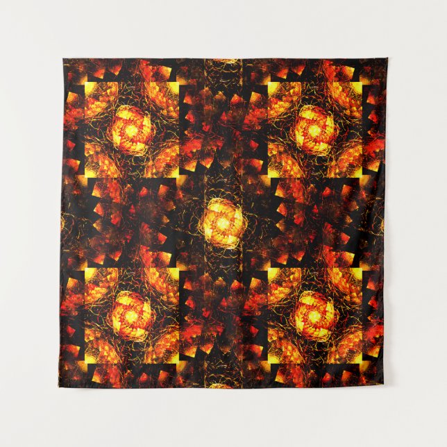 Gold Modern Boho Elegantes Abstrakte Kunstmuster # Wandteppich (Vorderseite)