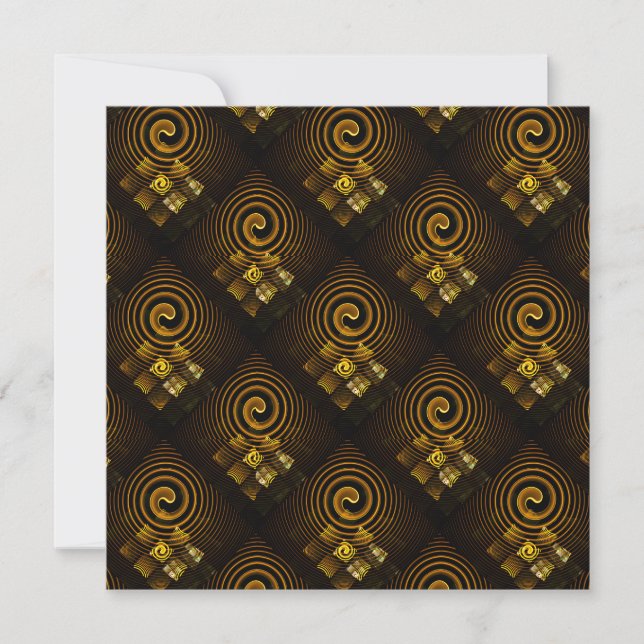 Gold Modern Boho Elegantes abstraktes Kunstmuster  (Vorderseite)