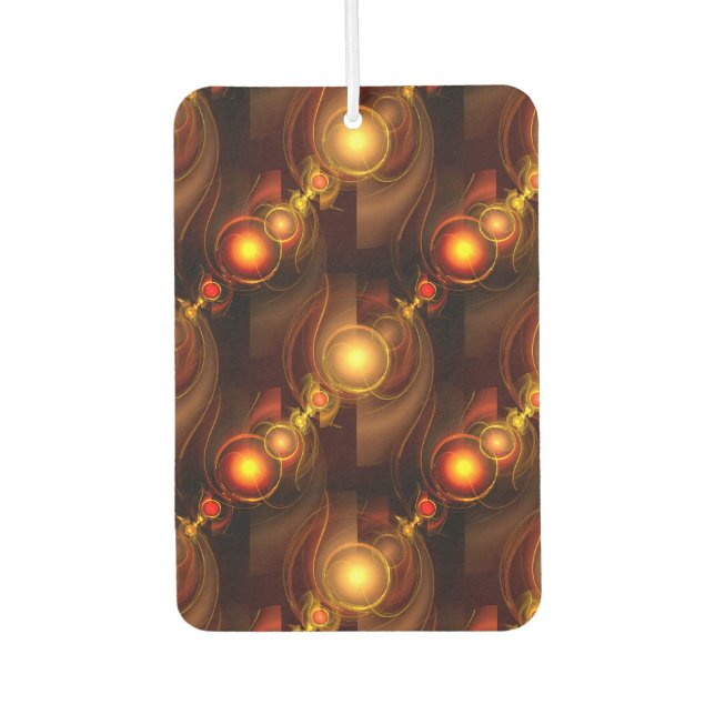 Gold Modern Boho Elegantes abstraktes Kunstmuster  Autolufterfrischer (Vorderseite)