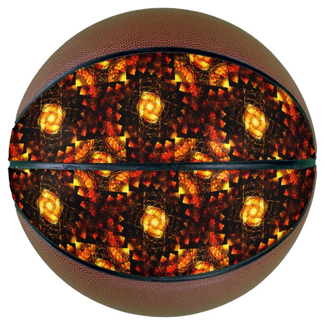Gold Modern Boho Elegantes abstraktes Kunstmuster  Basketball (Vorderseite)