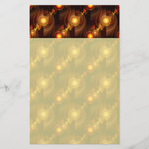 Gold Modern Boho Elegantes abstraktes Kunstmuster Briefpapier