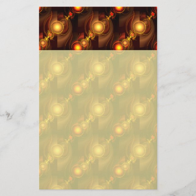 Gold Modern Boho Elegantes abstraktes Kunstmuster  Briefpapier (Vorderseite)