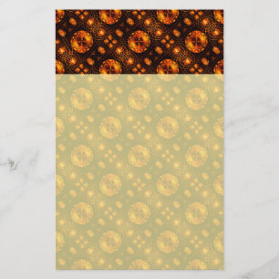 Gold Modern Boho Elegantes abstraktes Kunstmuster Briefpapier