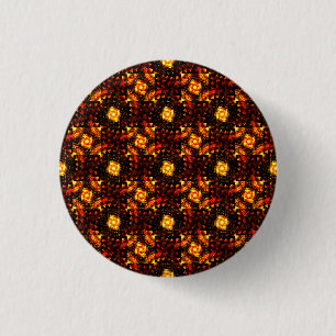 Gold Modern Boho elegantes abstraktes Kunstmuster Button