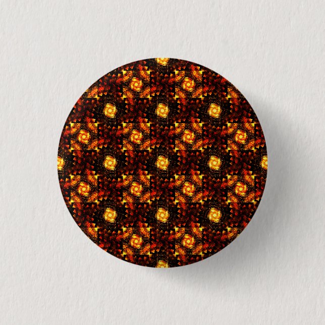 Gold Modern Boho elegantes abstraktes Kunstmuster  Button (Vorderseite)