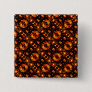 Gold Modern Boho Elegantes abstraktes Kunstmuster  Button