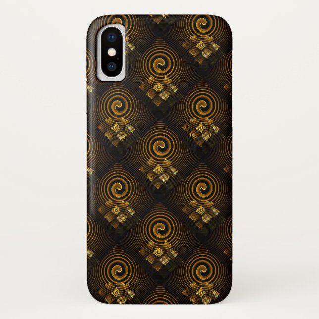 Gold Modern Boho Elegantes abstraktes Kunstmuster  Case-Mate iPhone Hülle (Rückseite)