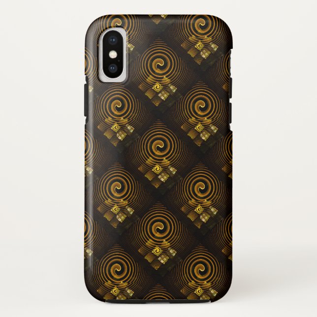 Gold Modern Boho Elegantes abstraktes Kunstmuster  Case-Mate iPhone Hülle (Rückseite)