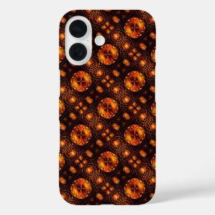 Gold Modern Boho Elegantes abstraktes Kunstmuster iPhone 16 Hülle