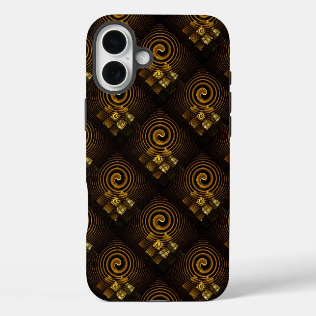 Gold Modern Boho Elegantes abstraktes Kunstmuster  Case-Mate iPhone Hülle (Rückseite)