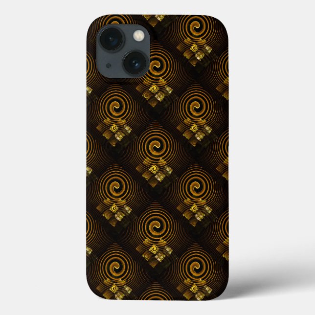 Gold Modern Boho Elegantes abstraktes Kunstmuster  Case-Mate iPhone Hülle (Rückseite)