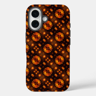 Gold Modern Boho Elegantes abstraktes Kunstmuster iPhone 16 Hülle