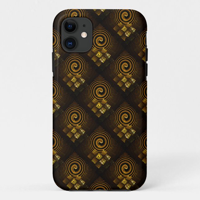 Gold Modern Boho Elegantes abstraktes Kunstmuster  Case-Mate iPhone Hülle (Rückseite)