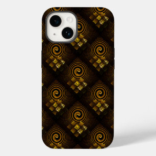 Gold Modern Boho Elegantes abstraktes Kunstmuster Case-Mate iPhone 14 Hülle