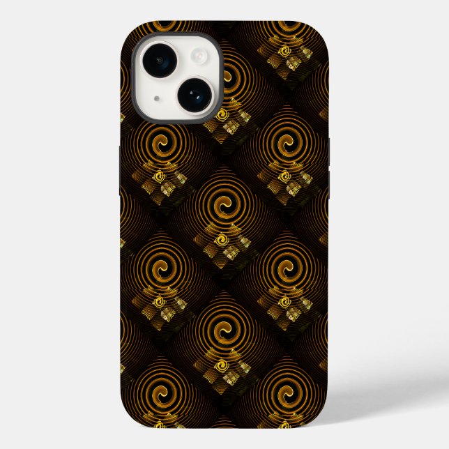 Gold Modern Boho Elegantes abstraktes Kunstmuster  Case-Mate iPhone Hülle (Rückseite)