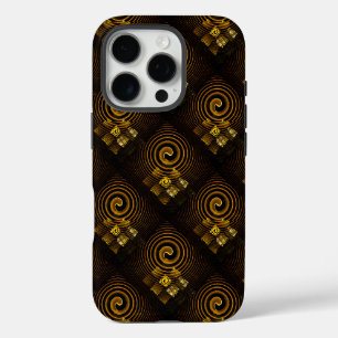 Gold Modern Boho Elegantes abstraktes Kunstmuster iPhone 16 Pro Hülle