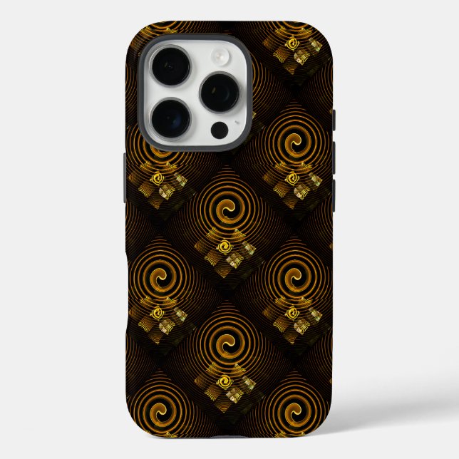Gold Modern Boho Elegantes abstraktes Kunstmuster  Case-Mate iPhone Hülle (Rückseite)