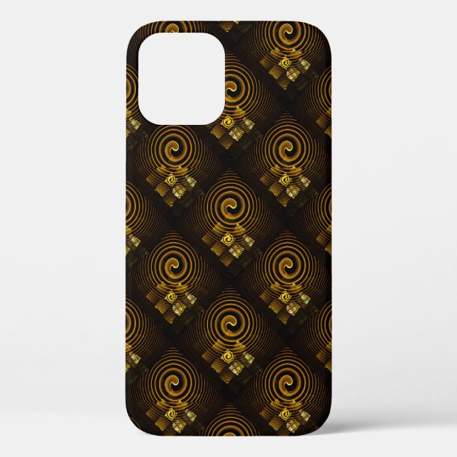 Gold Modern Boho Elegantes abstraktes Kunstmuster  Case-Mate iPhone Hülle (Rückseite)