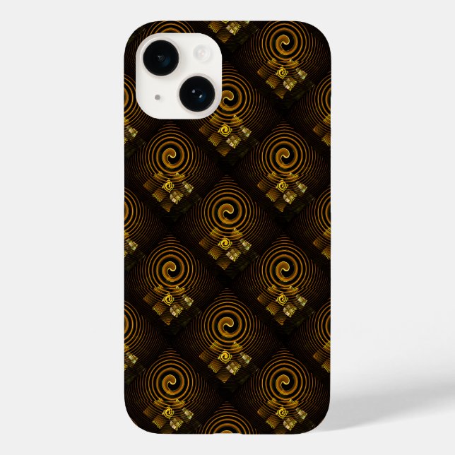 Gold Modern Boho Elegantes abstraktes Kunstmuster  Case-Mate iPhone Hülle (Rückseite)