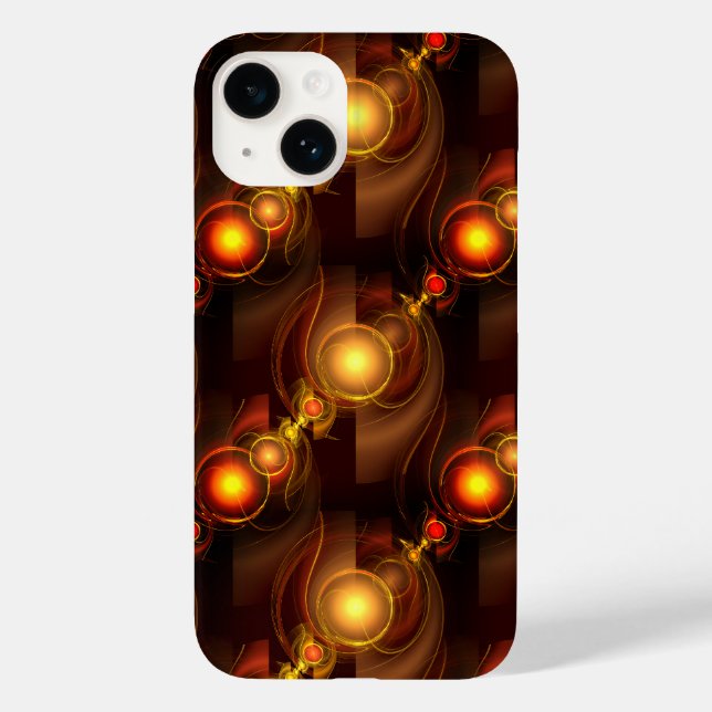 Gold Modern Boho Elegantes abstraktes Kunstmuster  Case-Mate iPhone Hülle (Rückseite)