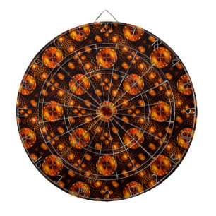 Gold Modern Boho Elegantes abstraktes Kunstmuster  Dartscheibe