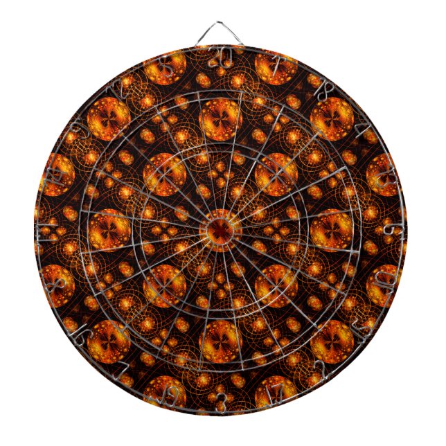 Gold Modern Boho Elegantes abstraktes Kunstmuster  Dartscheibe (vorne)