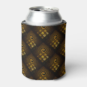 Gold Modern Boho Elegantes abstraktes Kunstmuster  Dosenkühler