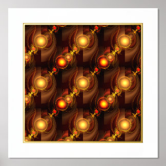 Gold Modern Boho Elegantes abstraktes Kunstmuster Foliendrucke