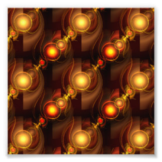 Gold Modern Boho Elegantes abstraktes Kunstmuster Fotodruck