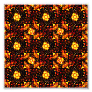 Gold Modern Boho Elegantes abstraktes Kunstmuster Fotodruck